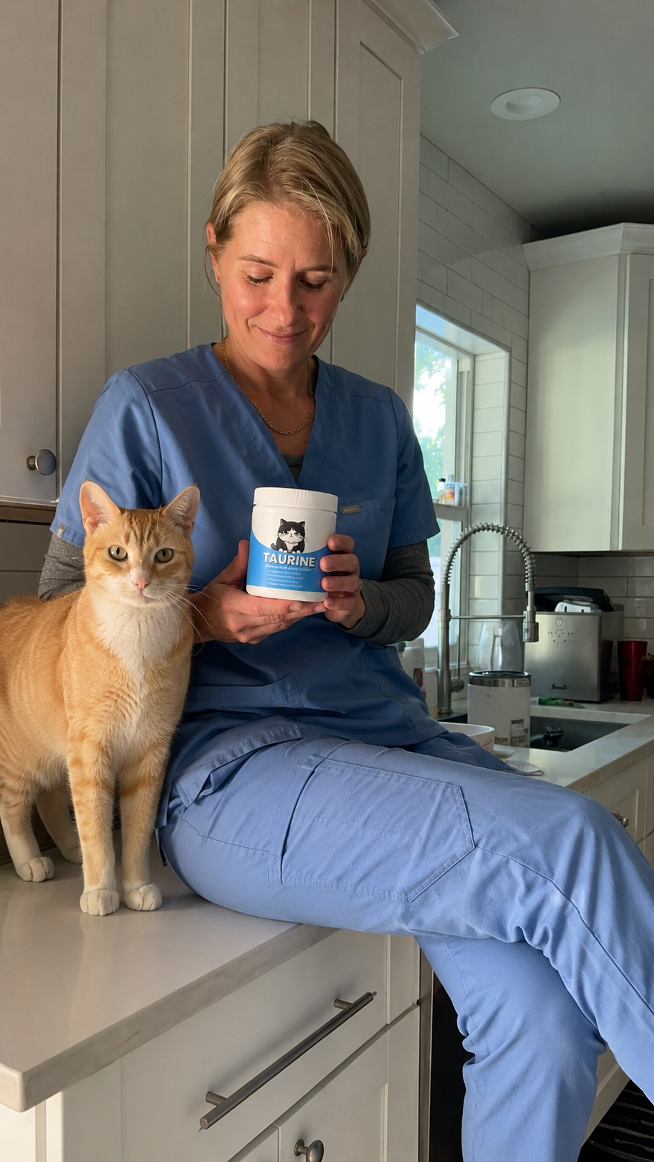 Gatto di un cliente Petforma con il barattolo